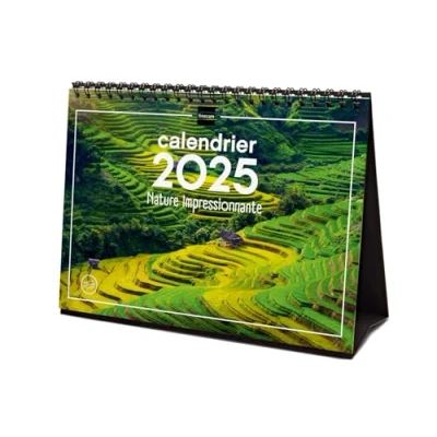 Imagen de Finocam Calendario Imágenes de Escritorio para escribir 2025 1 mes por página Enero Diciembre (12 meses) Naturaleza Francesa
