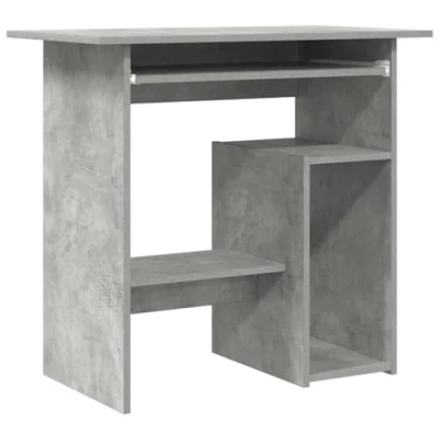 Imagen de vidaXL Escritorio de Ordenador Despacho Ejecutivo Oficina Estudio Robusto Estable Simple Contrachapada Gris Hormigón 80x45x74 cm