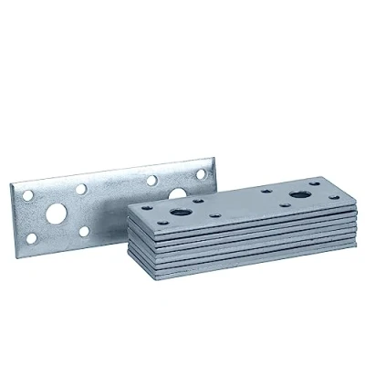 Imagen de HELPMATE 12 conectores planos de 35 x 100 mm Conector madera galvanizado y azul pasivado Placa conexión con excelente protección contra la corrosión, estable duradera Fácil montaje