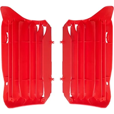 Imagen de POLISPORT 8476100002 Juego de protectores radiador fabricado en polipropileno resistente y duradero sin herrajes compatible con motocicletas Honda color rojo