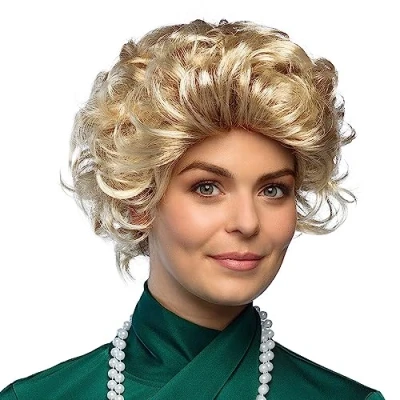 Imagen de Boland 85746 Peluca rubia, pelo corto sintético con rizos, accesorios para disfraces de carnaval, fiesta temática