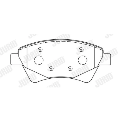 Imagen de JURID 573124J Juego de pastillas freno no preparado para indicador desgaste con accesorios RENAULT: MEGANE 2, SCENIC 2 Coupe Cabriolet