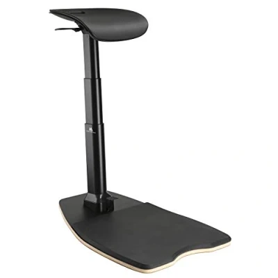Imagen de Maclean MC 872 Silla de Oficina Multifuncional ergonómica para Trabajar en posición pie y Sentado, Taburete MAX. 125 kg. Altura Ajustable 615 mm hasta 1180 mm.