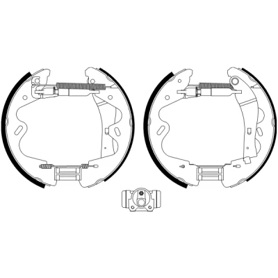 Imagen de TEXTAR Shoe Kit Pro 84065100 frenos, disco de tambor con cilindro freno rueda, accionador NISSAN: TERRANO 2