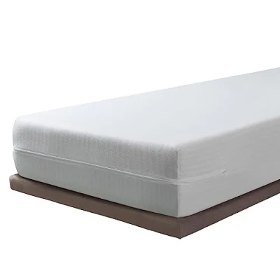 Imagen de Savel Funda de colchón elástica y Transpirable 105 x 190/200cm Protector/Cubre colchon Ajustable con Cremallera Tejido Resistente algodón. 105cm Alturas hasta 30cm Blanco