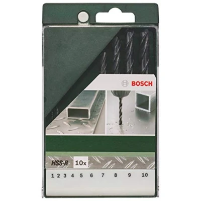 Imagen de Bosch 2609255030 Pack de 10 brocas para HSS R, DIN 338