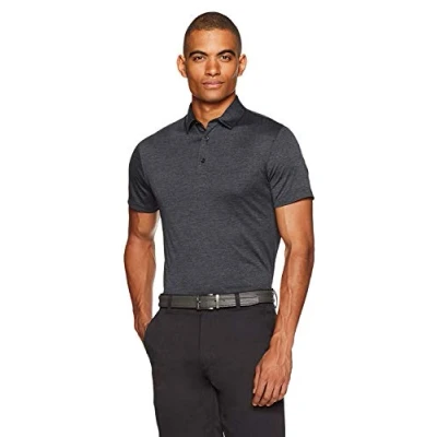 Imagen de Amazon Essentials Polo Elástico Técnica de Ajuste Entallado Hombre, Negro Mezcla, XL