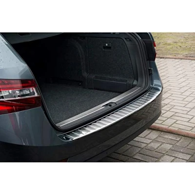Imagen de Avisa Protector del Parachoques Trasero Inoxidable Compatible con Skoda Superb Combi III 2015 2019 &amp; Incl. Scout &#039;Ribs&#039;