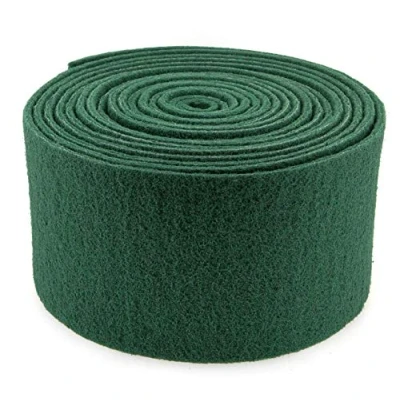 Imagen de YMBERSA Rollo Estropajo Fibra Abrasiva 15 Centímetros 6 Metros. Color Verde. Limpieza Profesional