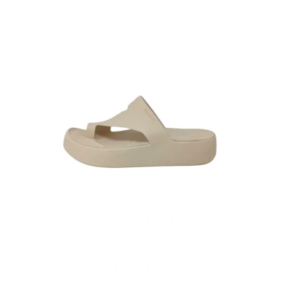 Imagen de Crocs Getaway Platform Toe Loop, Sandalias Mujer, Beige, 41/42 EU