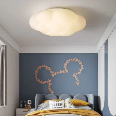 Imagen de DUNMW lámpara de techo con forma nube LED, cálida y romántica para habitación niños, dormitorio, niño o niña, 36 W, regulable sin escalones, 11,9&#039;&#039;