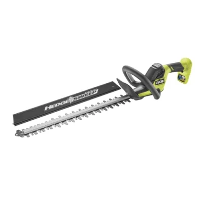 Imagen de RYOBI Cortasetos LINEA 18V ONE+ 50cm Diseño Lineal Cuchillas Separación 24mm Suministrado con Recogedor de Residuos HEDGESWEEP, Funda Protectora (sin Batería ni Cargador) RY18HT50A 0