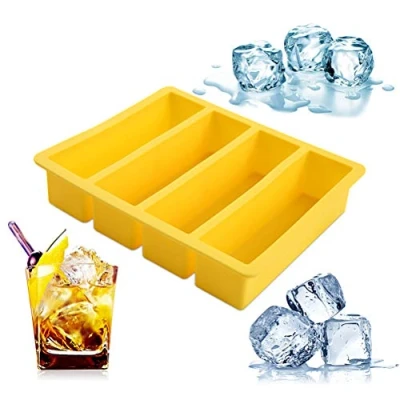 Imagen de YINLANG Molde de Hielo Rectangular, Hielo, Rectangular Bandejas Cubitos Silicona Cocina