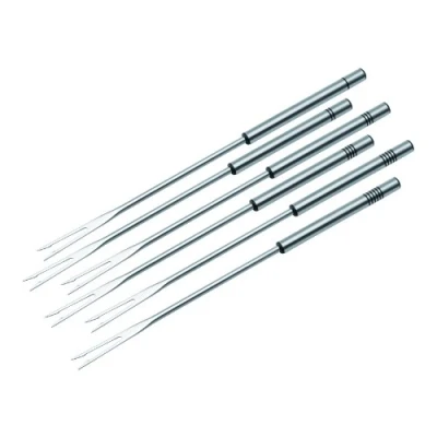 Imagen de Kuhn Rikon 6 Tenedores para Fondue de Carne Acero Inoxidable, Metalizado, 26.5 x 1.5 cm,