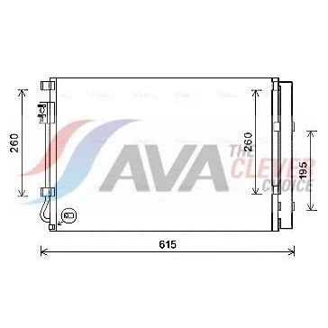 Imagen de PRASCO KAA5280D Condensador con secador 13,0 8,5 Aluminio 553 R 134 a KIA: RIO 3