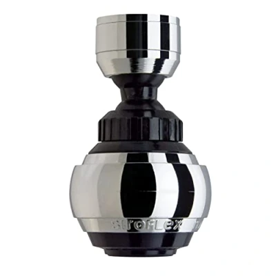 Imagen de Siroflex 2525/5S Saturn Atomizador Aireador ducha Made in Italy Cromado Negro para grifo con rótula grifos filtro el ahorro de agua