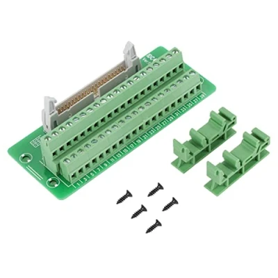 Imagen de IDC40P Tablero de Conexión Encabezado Macho 40 Pines Interfaz Montaje En Riel DIN Módulo Fuente Alimentación Conector Bloque Terminales PLC Con Soporte