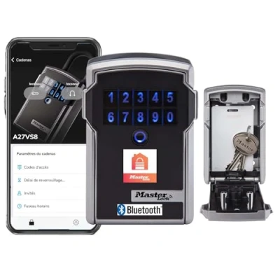 Imagen de Master Lock Caja Fuerte para Llaves [Bluetooth] [Montaje Mural] 5441EURD de Seguridad, Negro