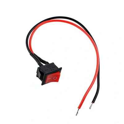 Imagen de Oiyagai 10 Piezas de Interruptores Palanca 2 Pines, Mini Interruptor Bote, AC 6A/250V, 10A/125V, Rojo