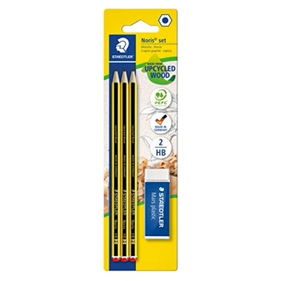 Imagen de STAEDTLER 120 R BK3D Pack de 3 lápices y 1 borrador