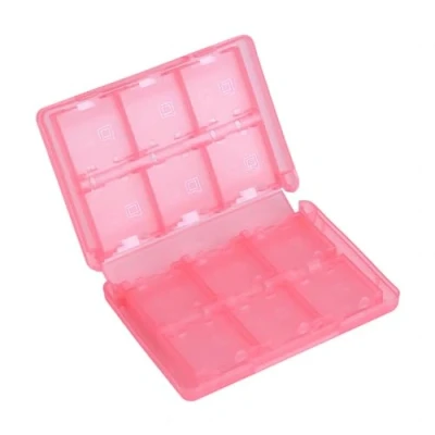 Imagen de VIFER Caja de Tarjeta Memoria Juego 28 en 1 PP Almacenamiento Cartucho Nintendo plástico para 3DS DSL DSI LL(Rosado)