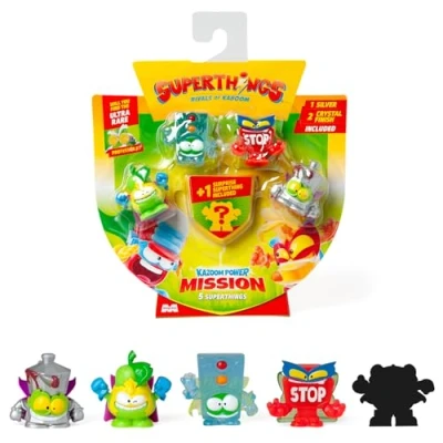 Imagen de SuperThings KAZOOM Power Mission Pack de 5. Contiene 5 (Incluye 1 Figura Sorpresa y SuperLíder Plateado). 4 6