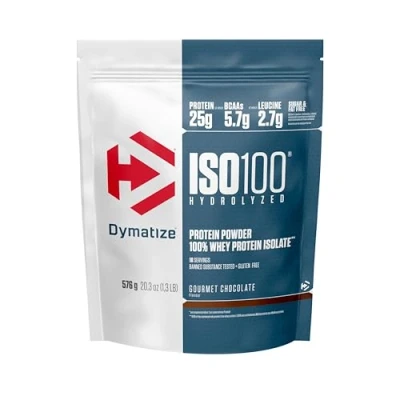 Imagen de Dymatize ISO 100 Hydrolyzed Gourmet Chocolate 576g Hidrolizado de Proteína Suero Whey + Aislado en Polvo