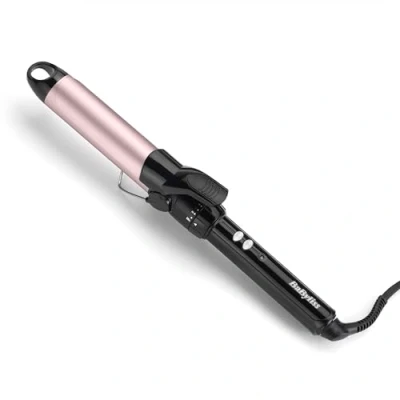 Imagen de BaByliss C332E Tenacilla de pelo 32 mm, 10 ajustes temperatura, moldeador pelo, cable profesional giratorio, recubrimiento Sublim Touch con punta fría agarre, Color Negro y Rosa
