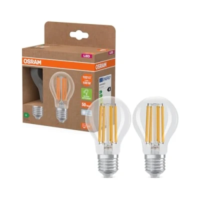 Imagen de OSRAM Energy Class con forma de bombilla clásica, 7,2 W / 1521 lm, EEK A, luz blanca fría (4000 K), CRI 80, fabricada en vidrio transparente sin plomo, casquillo E27, IP20, 60 mm diámetro.