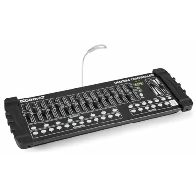 Imagen de BeamZ DMX384 Controlador DMX de 384 canales (entradas MIDI USB, 30 bancos con 9 escenas programables, 6 chases, 16 faders, control luces profesional)