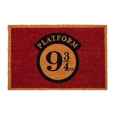 Imagen de Grupo Erik Felpudo Harry Potter Plataforma 9 3/4 Entrada casa Antideslizante 40 x 60 cm Alfombra Exterior, Fabricado en Fibra de Coco Productos con Licencia Oficial