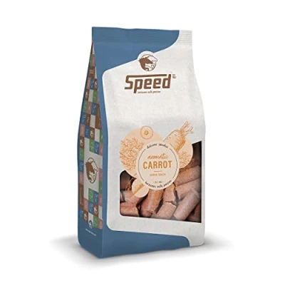 Imagen de Speed Delicious speedies Carrot Delicioso Sabor a Zanahoria, Aperitivo aromático para Cada Caballo, los Mejores Ingredientes, fácil de Usar (1 kg)