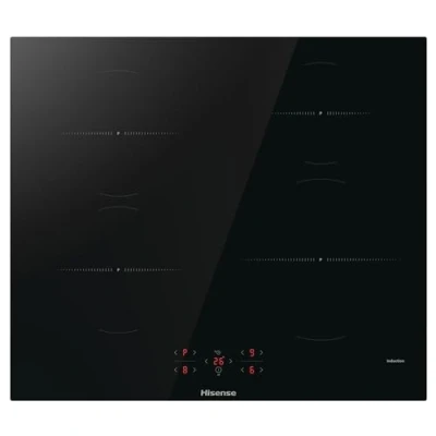 Imagen de Hisense HI6401BSC placa de inducción integrada 60 cm, vitrocerámica, bloqueo infantil, control táctil, función temporizador, color negro, 7200 W, 595 x 54 520 mm (ancho alto