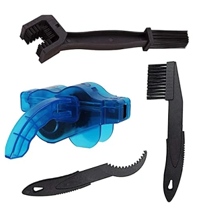 Imagen de FOVNOT Limpia Cadenas Bicicleta Cepillo, 3D Limpiador Cadena Kit Limpieza Rápido Limpio Herramienta por Camino Montaña Bicicletas MTB