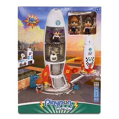 Imagen de Pinypon Action Rocket, Cohete Espacial de Juguete para Jugar al Espacio, Incluye 2 Figuras, un Alien y Astronauta, Varios Accesorios Juego, + 4 años, Famosa (700017343)