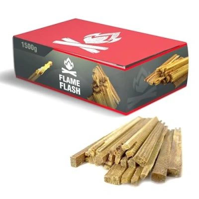 Imagen de SWISSINNO Flame Flash Cerillas Naturales y ecológicas para encender Estufas, barbacoas, chimeneas, hogueras, 1500 g