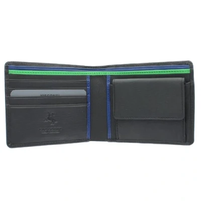 Imagen de Visconti Colección Bond M Cartera de Cuero para Hombre BD10 Bloqueo RFID Negro/Verde