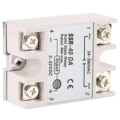 Imagen de Rel¨ de estado s¨®lido monof¨¢sico DC AC SSR 40DA 40A Voltaje entrada 3 32V salida 24 380V
