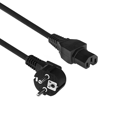 Imagen de Intronics 230v Connection Cable Schuko Male (angled) C15 Black230v Black