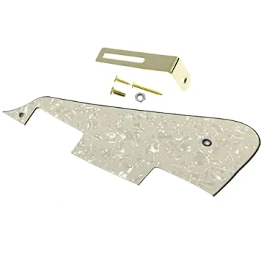 Imagen de Dopro Aged Pearl LP Golpeador de guitarra con soporte dorado para Epiphone Les Paul