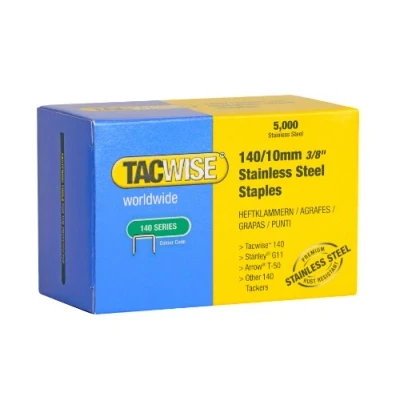 Imagen de Tacwise 0477 Grapas Galvanizadas Profesionales de Acero Inoxidable Tipo 140/10mm, 5000