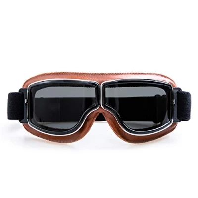 Imagen de evomosa Gafas de Moto, Moto Piloto Retro Bicicleta Antiniebla MTB Motocross Seguridad