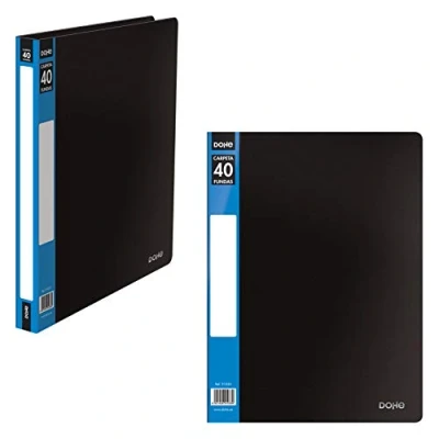 Imagen de Dohe Carpeta 40 fundas (80 mic) Negra Lomo Personalizable