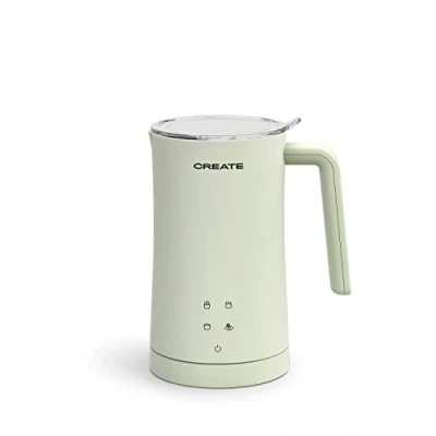 Imagen de CREATE/MILK FROTHER/Espumador calentador de leche eléctrico Verde/Pantalla táctil, 4 programás automáticos, sitema seguridad, 350ml, uso en frío o caliente, 400 W