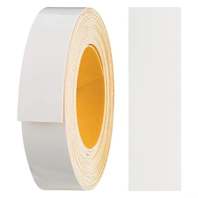 Imagen de haggiy Cinta para bordes de melamina autoadhesiva 18 mm x 5 m I muebles Sujeción segura sin planchar Chapa estantes/paneles madera blanco brillante