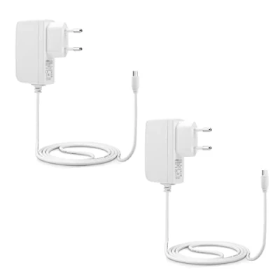 Imagen de Aukru Pack de 2 cargadores micro USB 5v1a para vigilabebés Philips Avent SCD833/26, SCD843/26, SCD845/26 (2 unidades), color blanco