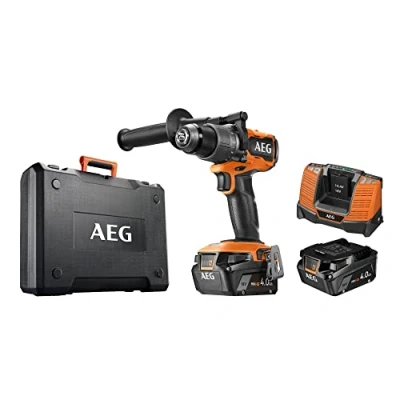 Imagen de AEG Taladro atornillador sin escobillas 18 V, 2 baterías 4,0 Ah HD, cargador, caja