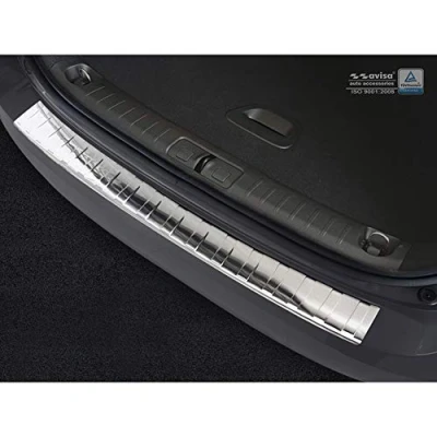 Imagen de Avisa Protector del Parachoques Trasero Inoxidable Compatible con Fiat Tipo SW 2016 2020 &amp; FL + Cross 2022 &#039;Ribs&#039;
