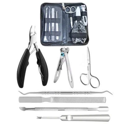 Imagen de Set Cortaúñas Profesional,Alicates Uñas Pies Acero Inoxidable,Cortauñas Kit Profesional 7 piezas,Kit de Manicura y Pedicura para Mujeres Hombres.