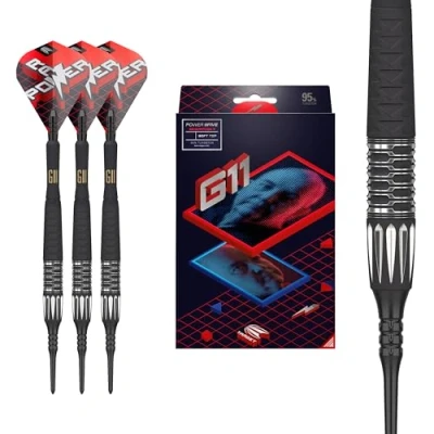 Imagen de Dardos Target Phil Taylor Gen 11 Power 9 Five Punta Blanda, 95% Tungsteno Raw G11, 20G Generación 11, Juego de Edición Jugador con Puntas Pixel